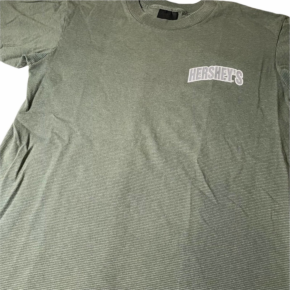 Vintage 90’s Mens Medium Hersheys Chocolate‎ Striped Promo Single Stitch T-Shirt - Picture 2 of 6